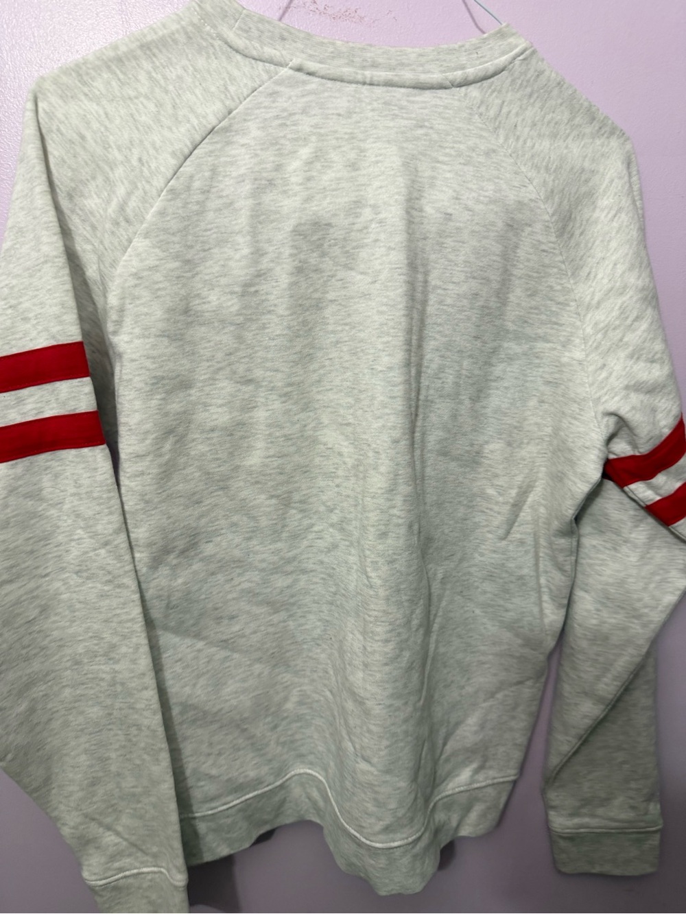 Rivalry Threads Light Gray Sweatshirt with Red Rutgers Script - Picture 5 of 5